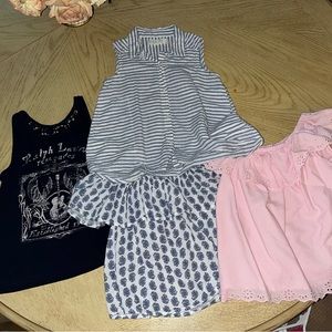 4 Girls Summer Shirts Size 5